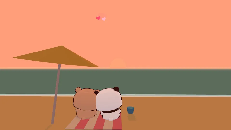 Sunset at the beach with Bubu and Dudu