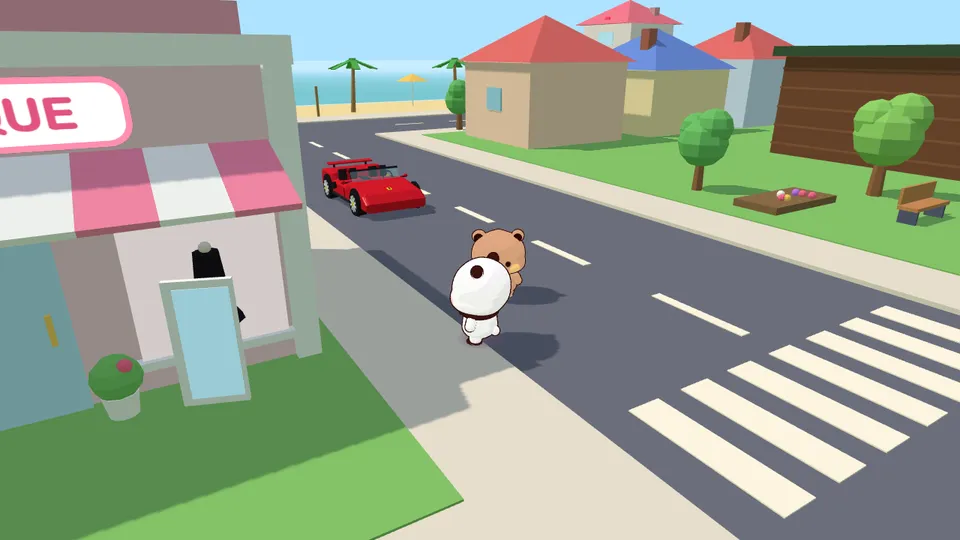 The colourful town of the Bubu Dudu video game